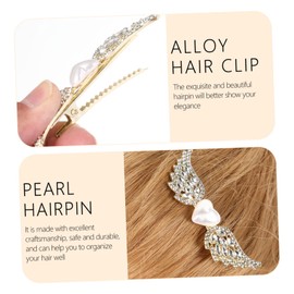 Outanaya Unique Angel Wings Hairpin Pearl and Rhinestone Hair Accessories for Women
