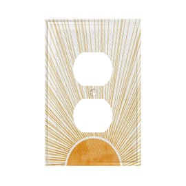 Decorative Art Light Switch Covers,1 Gang Single Toggle Duplex Outlet,Wall Plate,Switchplate Electrical Faceplate,Boho Sun