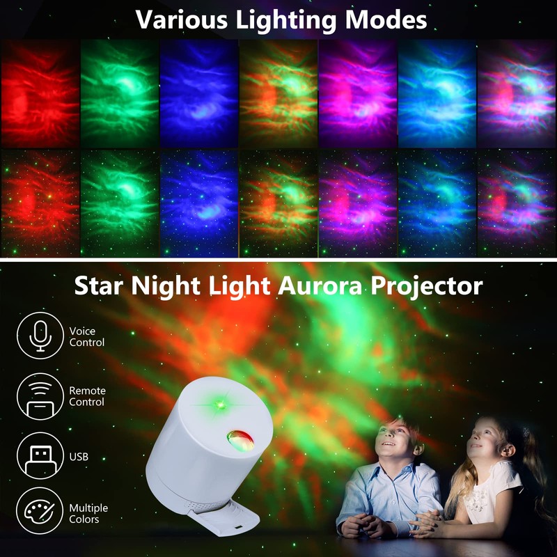 CAIYUE Star Projector Galaxy Projector, Exquisite Nebula Night Light Ocean