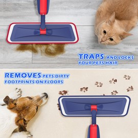 Spray Mops for Floor Cleaning: MEXERRIS Wet Dust Mops with 4 Washable Mopping Pads 2 Refillable Bottles - Flat Floor Mop with Sprayer Home Commercial Use for Hardwood Wood Laminate Ceramic Tiles