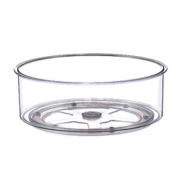 Plastic Turntable for Kitchen/Bathroom, Pantry, Refrigerator, Cabinets or Counter Organisation, Fully Rotating Food Organiser 9 ene Wedding Gifts (Clear, One Size)