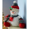 WeRChristmas Sitting Snowman Christmas Decoration - 30 cm, Multi-Colour