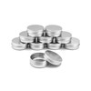 QWORK Pack of 30 Aluminium Cream Containers with Lids, Round