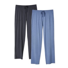 DAVID ARCHY Mens Pajama Pants Rayon Made from Bamboo, Comfy Lounge Pants with Pockets Sleepwear for Men, 2 Pack