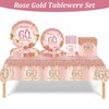 137*274cm Large 60th Rose Gold Table Cloth,60th Birthday Decorations for