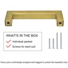 goldenwarm Cabinet Handles Gold Kitchen Cabinet Pulls-LSJ12GD160 Brushed Brass Cabinet