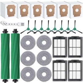 MIXEAL 25 Pcs Accessories Kit for iRobot Roomba Plus 405 Combo/505 Combo Robot,include 2 Main Brushes, 6 Dust Bags, 6 Mop Pads, 4 Filters, 8 Side Brushes