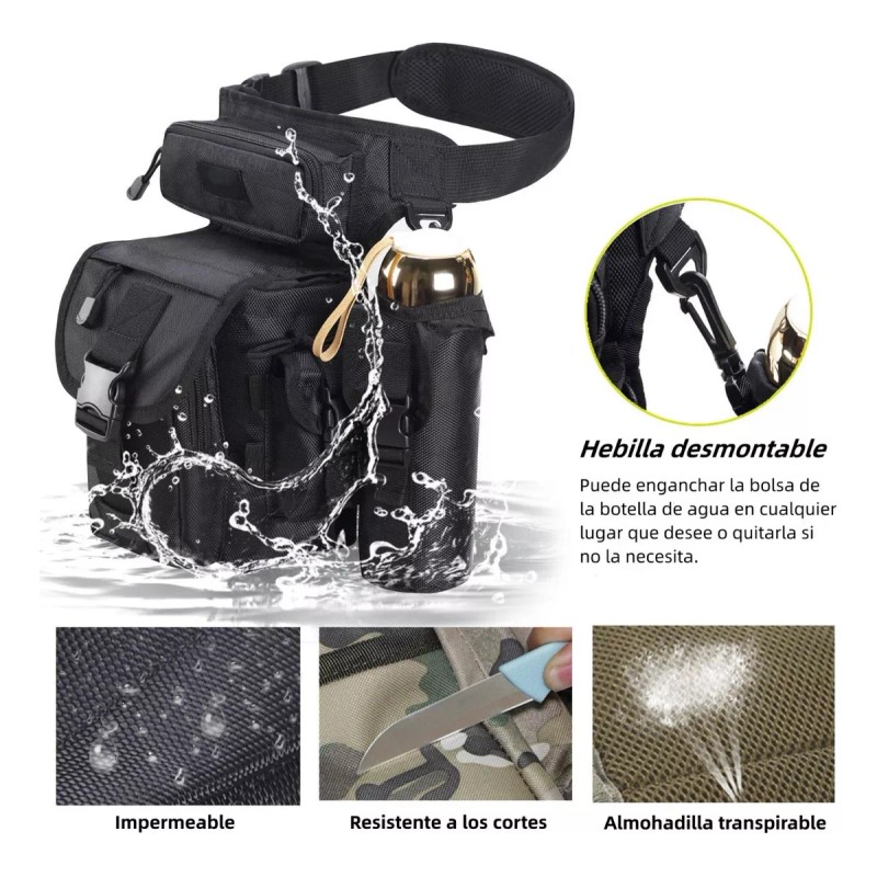 Pokachila Bandolera Mochila Piernera Táctico Militar Multiuso Campismo