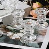 Lanttu Candlestick Holders Bulk, 12 Pcs Glass Candle Holders Set
