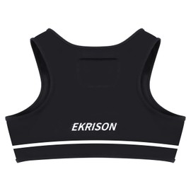 EKRISON Running Vest Chest, Running Sport Gear for Outdoor Sports Athletes Lightweight Gym Sports Bra Vest with Reflective Strip for Men Women, Large Black