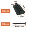 Composite Decking Clips, 100 Pcs 6mm Hidden Fasteners/Plastic Fixings, Fastener