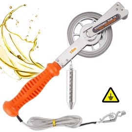 Oil Gauging Tape 33ft Stainless Steel Fuel Tank Gauging Tapes Explosion-Proof Anti-Static Oil Tank Sounding Tape with Stainless Steel Plumb Bob