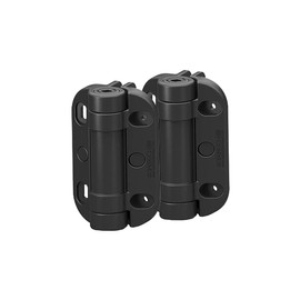Safetech Hardware MegaKlik Self Closing Gate Hinges | Self-Aligning Heavy Duty Spring Hinges | Adjustable Tension | Pool safety Hinge | Square Post, Aluminum Gates | Swing Close 185 lbs SHH135 - Black