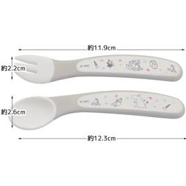 Skater SFB2-A Children's Spoon and Fork Set, Moomin Star, 4.7 inches (12 cm)