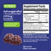 Viteey Ashwagandha Supplements Gummies with Ginseng & Lemon Balm Herbal