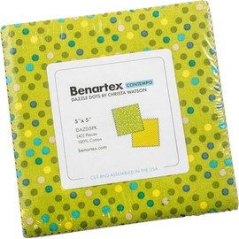 Christa Watson Dazzle Dots 5X5 Pack 42 5-inch Squares Charm Pack Benartex