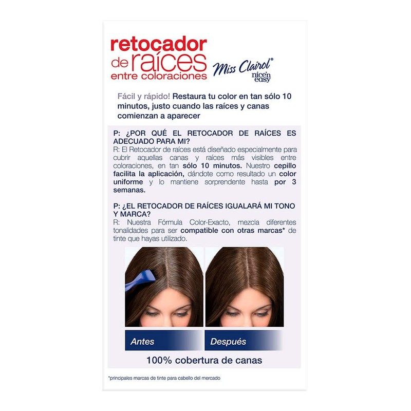 Miss Clairol Tinte Retoque de Raíz Permanente 3 Castaño Oscuro,
