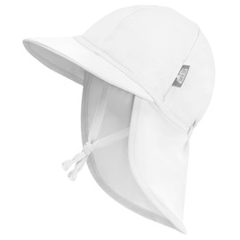 Jan & Jul Baby Sun Hat with Neck Protection for Swimming, White