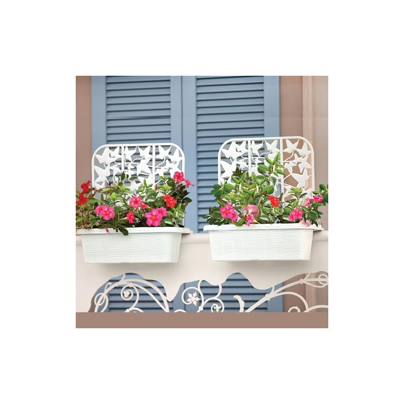 24" Privacy Planters (S/2) - White