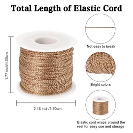 Metallic Cord 218 Yards 1mm Gold String Twine Metallic Tinsel Thin Ribbon Rope Gold Thread String for Crafts Bracelet Necklace Jewelry Making Gift Wrapping Christmas Ornaments Hanging Decoration 2Roll