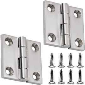 Square Shape Boat Strap Casting Hinge 316 Stainless Steel Cabinet Door Hatch Hinges for Boat Yacht (1.5 inch × 1.5 inch,2 inch * 2 inch) (1.5 inch × 1.5 inch (2 Pack))