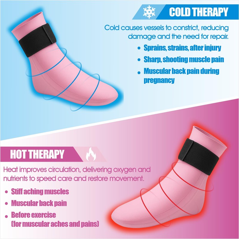 Foot Cold & Hot Gel Pack Sock for Neuropathy, Plantar
