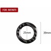 Winterwell Car Interior Carbon Fiber Engine Start Button Ring Cover