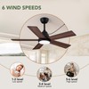SPACORA 42 Inch Ceiling Fan with Light, Black Ceiling Fans