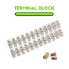 10 Pcs Terminal Block, 12 Position Dual Row Terminal Strip,