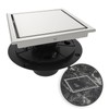 WEBANG 6 Inch Square Shower Drain Brushed Floor Drain with