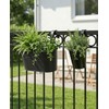 vensovo 8 Pcs Metal Railing Planters Set, 10.8" Oval &