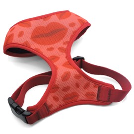 MORSO® Breathable Air Mesh Harness for Small Medium Dogs Coral Red Size L