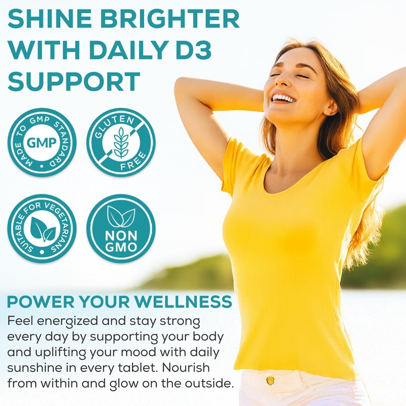 Vitamin D 4000IU 365 Vegetarian Tablets | High Strength Cholecalciferol