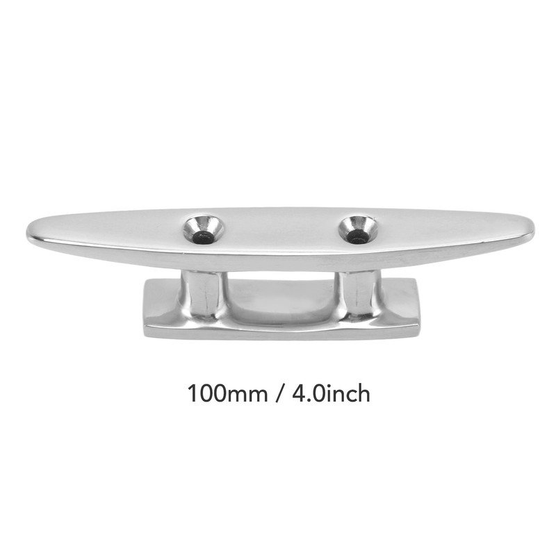 Stainless Steel Low Flat Top Boat Dock Cleat Marine Grade