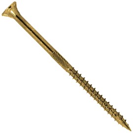 Jake Sales #9 x 3" Gold Star Wood Screw Torx/Star Drive Head - Multipurpose Torx/Star Drive Wood Screws - (FULL BOX - 2000 Approx. Screw Count)