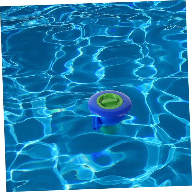Mipcase 2pcs Spa Floating Chemical Dispenser with Temperature Gauge Durable