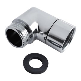BYUTFA Shower Connector Adjustable 90 Degree Shower Head Elbow Adapter for Wall Mounted Handheld Showerhead Arm Extension Elbow Connector