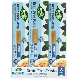 Heaven & Earth Grain Free Pasta, Cassava Spaghetti Pasta, 8oz (3 Pack) | Paleo Pasta | Vegan | Certified Gluten Free | Kosher for Passover