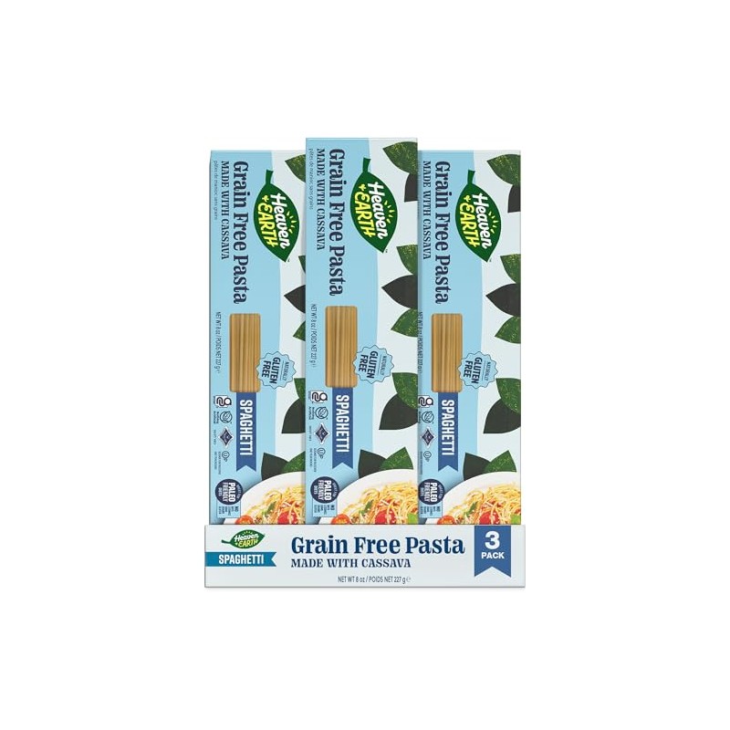 Heaven & Earth Grain Free Pasta, Cassava Spaghetti Pasta, 8oz
