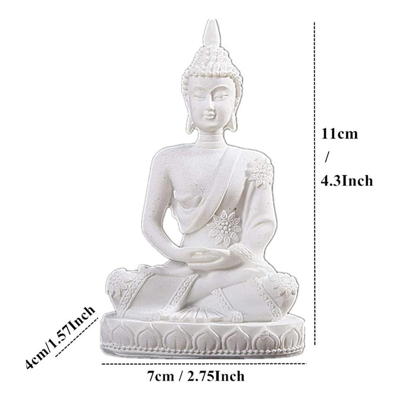 HYFAN Mini Sandstone Buddha Yoga Meditation Statue Harmonious Figurine Collectible