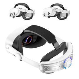 Head Strap for Meta/Oculus Quest 3/3S: Adjustable Quest 3/3S Elite Strap Replacement - Enhanced Comfort Support of VR Headset - Reduce Pressure Extend Playtime