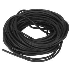 uxcell Silicone Foam Seal Strip, 2.5mm(0.1") Dia 8.5 Meters(27.89 Ft) Long Sponge Rubber Weather Seal Strip Round Rubber Cord Solid for DIY Warehouse, Pads, Foam Tubing, Crafts - Black