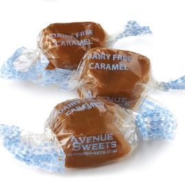 AvenueSweets - Handcrafted Organic Dairy Free Vegan Individually Wrapped Soft Caramels - Sea Salt 2 lb. box