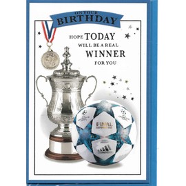 Happy Birthday Greeting Card for Him 13 x 19 Cm Hope Today Will Be A Real Winner For You