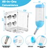 Magnetic Hamster Water Bottle Holder with Water Bottle, Adjustable Height