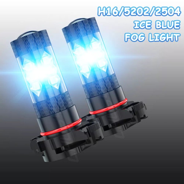 CHUSYYRAY 2x 5202 Blue LED Bulbs Fog Driving Light 8000K