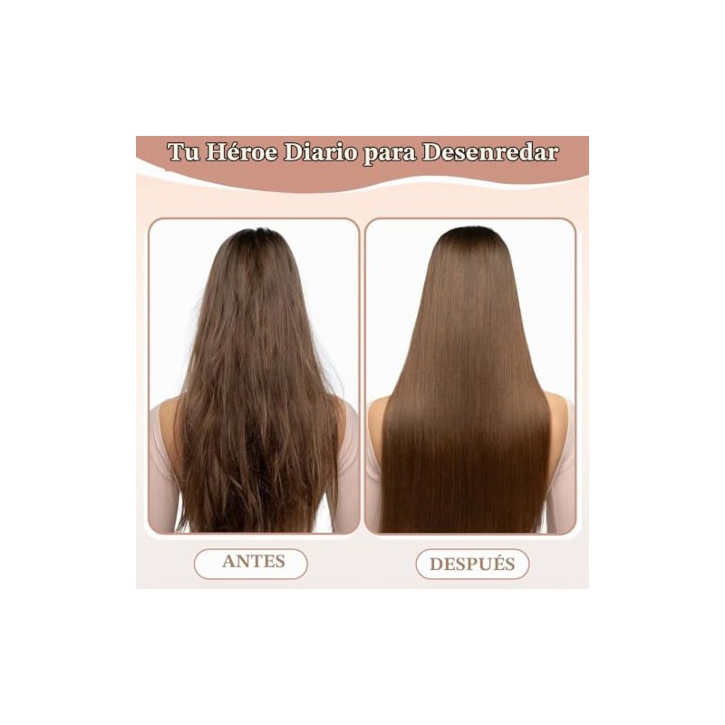 2pcs Cepillo para Cabello Desenredante Cerdas Mixtas Jabalí Para Mujeres