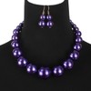 KOSMOS-LI Retro Big Faux Pearl Collars Necklace For Women