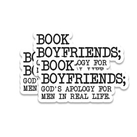314PI Book Boyfriends God's Apology For Men In Real Life Stickers, Bookish Water Assistant Die Cut Vinyl Stickers for Laptop, Phone Water Bottles Book Kindle, Kindle Stickers, Reading Stickers, Bookish Stickers for Kindle, Book Stickers for Adults, Booki