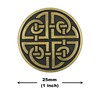 Bezelry 10 Pieces Celtic Shield Knot Metal Shank Buttons. 25mm